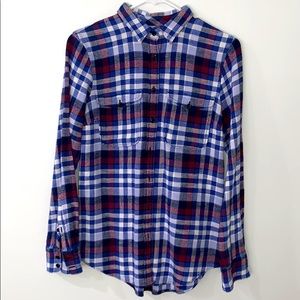 JCrew Plaid Flannel Boyfriend Shirt